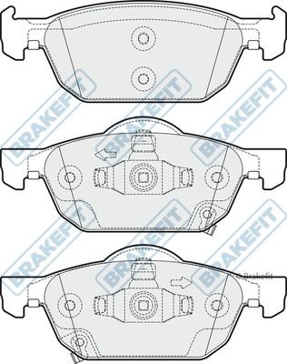Apec front brake pad - apec, set