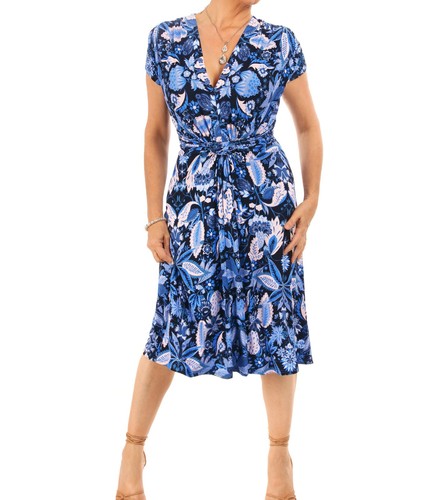 New blue paisley print twist - blue,
