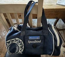 Vintage, retro blue British airways Speedbird bag carry-on holdall