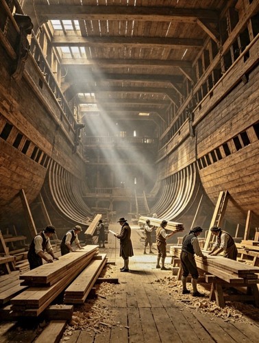 Victory during building - during,