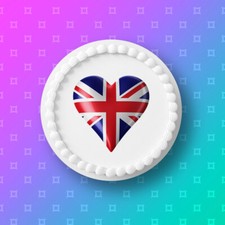 Union Jack Flag Heart pre-cut