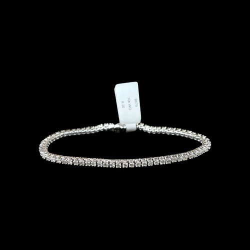 10k white gold tennis - white,