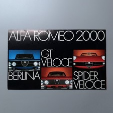 Alfa Romeo 2000 Berlina GT Spider 1976 Fold-Out Brochure English
