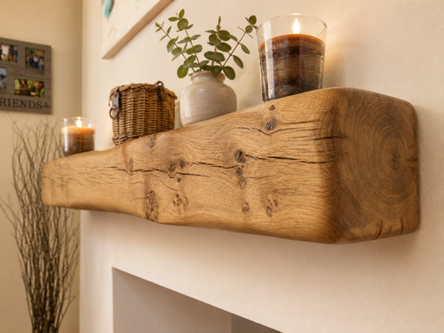 15x15cm solid oak mantel - solid,