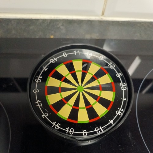Dartboard glass drink coasters - dartboard,