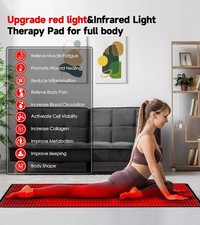 660nm 850nm LED red light therapy yoga mat health relaxation whole body infrared