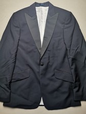 DUCHAMP x VB CANONICO Men 38R Wool Mohair S.Breasted Tuxedo Jacket NEW Blue Peak