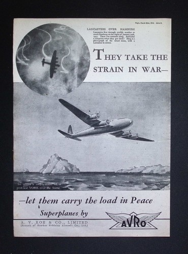 Original 1944 advert - 1944, avro