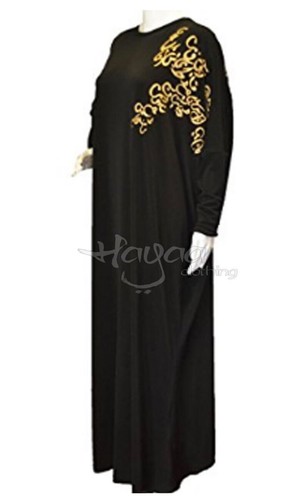Black jersey gold - black, calligraphy