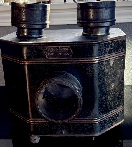 Antique white radioptican - hc,