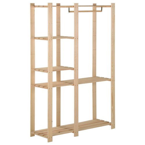 Solid pinewood clothes rack - pinewood,