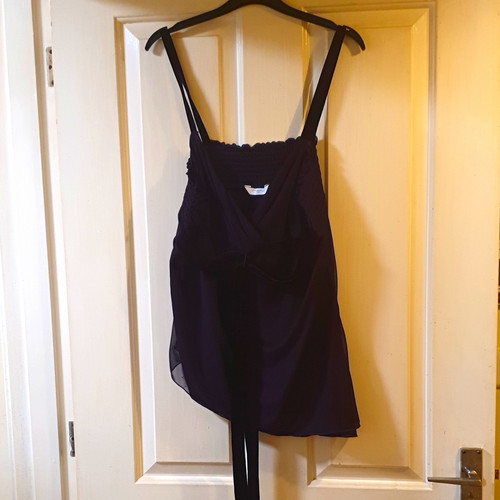 New look navy chiffon neck - look, v-neck
