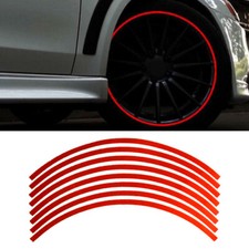 16 Strip Motorcycle Car Reflective Rim Stripe Wheel Decal Tape Sticker 18inch