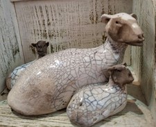 Raku Pottery Hand Made Laying