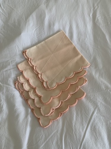 Vintage peach linen - 4,