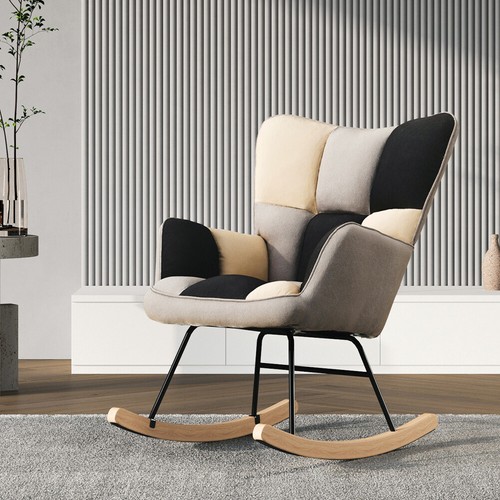 Modern patchwork rocking chair - modern,