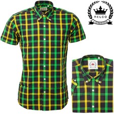 Relco Mens Black Green Yellow