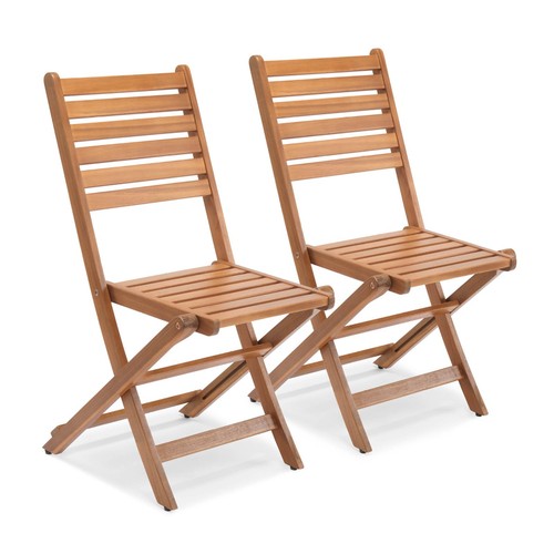 Wooden garden chairs set - garden, 2