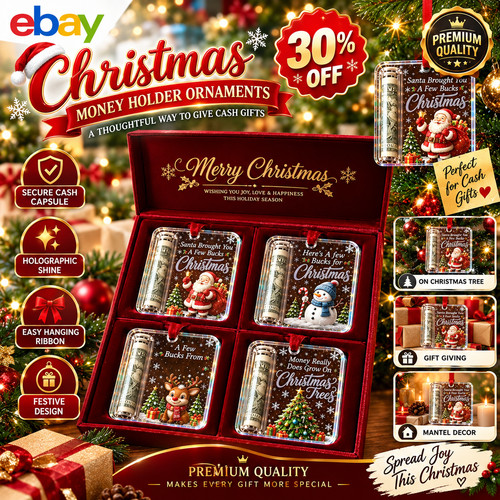 Christmas cash gift ornament - cash,