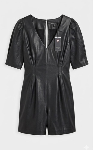 Guess black faux leather - black,