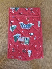 Cath Kidston Christmas Village Red Double Oven Gloves