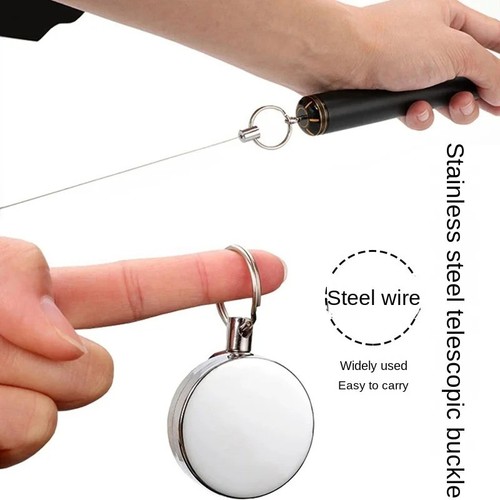 Retractable key chain ring - key,
