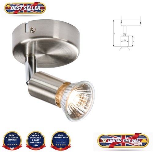 Brushed chrome gu10 spotlight - chrome,