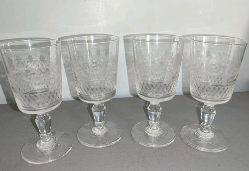 White baccarat wine glasses - baccarat,