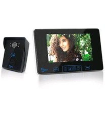 2.4 GHz Wireless Video Doorbell Intercom System7'Touch Key MonitorHD CameraNight