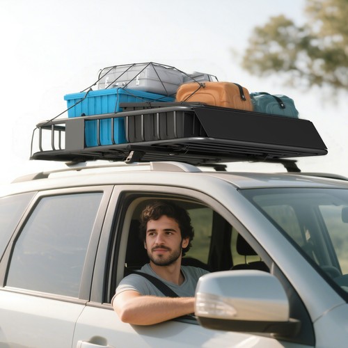 Universal roof rack basket - roof,