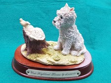 Leonardo Vintage West Highland Terrier & Bird Ornament Excellent Condition