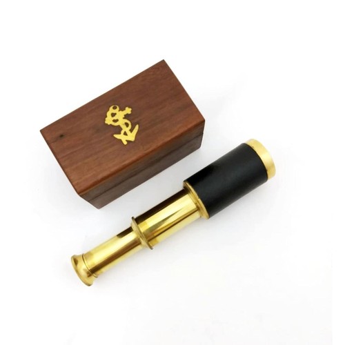 Handheld brass telescope - telescope, 15