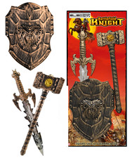 Children?s Medieval Knight Sword Shield Hammer Toy Set