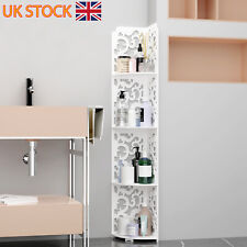 Baroque 4 Tiers White Corner Shelves Free Standing Shelf Floor Storage Unit 