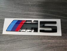 BMW M5 BLACK BADGE IN GLOSS BLACK, ADHESIVE, OEM+ ,For Rear boot