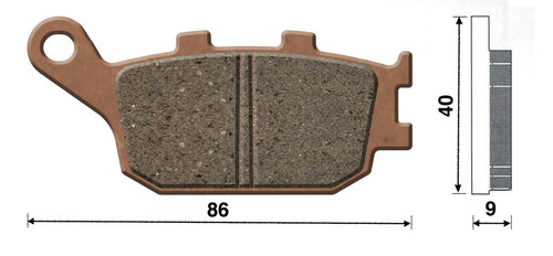 Rear brake pads - pads, sinter