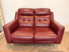 2 Seater Dark Red Leather