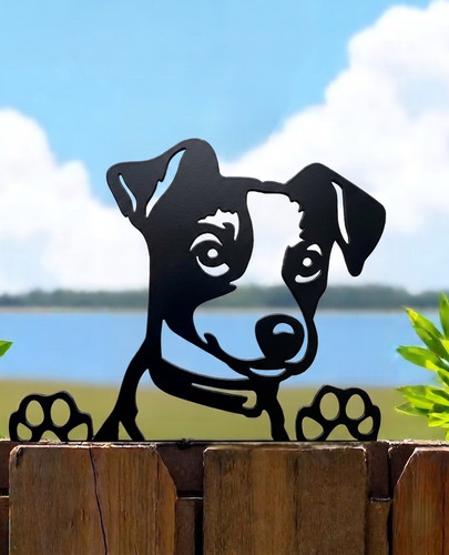 Rusty metal jack russell - rusty,