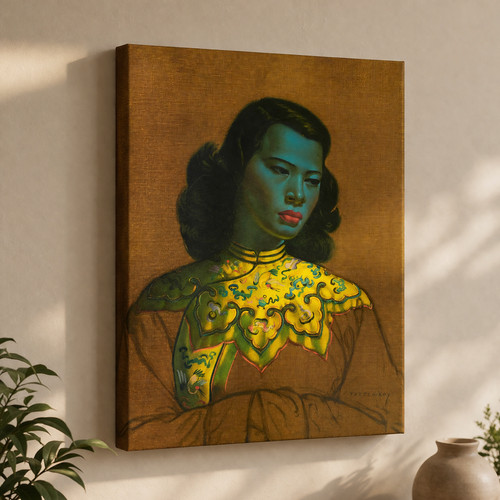 Green lady canvas chinese - green,