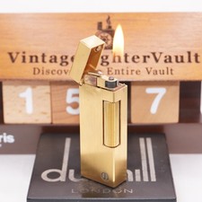 Dunhill Lighter Brushed Gold _Ultrasonically Cleaned_Working