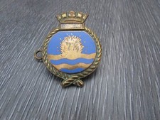 Royal Navy Mine Minesweeper Motif Split Pin Cap Beret Badge