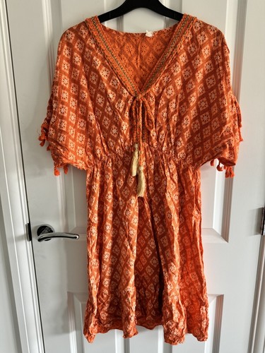 Tkmaxx orange summer dress - tkmaxx,