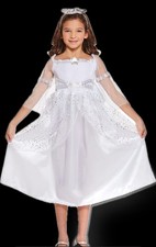 Girl’s Christmas Nativity Angel Fancy Dress Costume Wings  Halo Age 10 11 12
