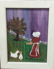 Farm Girl With Chickens