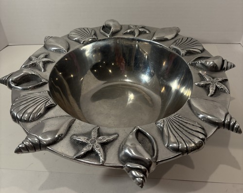 Large seashell starfish pewter - seashell,