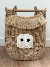 NEXT Natural Hamish Cow Toilet Roll Holder and Storage Basket.