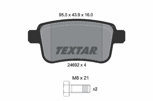 Rear brake pad - rear,