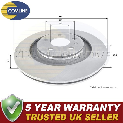 Comline rear brake - disc, fits