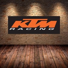 ktm racing black Banner Garage Workshop mancave PVC sign workshop pitlane