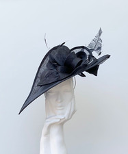 Dark Navy Large Upback Wedding Occasion Hatinator Hat